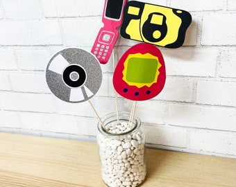 00's Party Centerpiece, 00's Birthday Centerpiece, Early 2000's Party Decor,2000's Birthday Decor, Custom Parties by PartyAtYourDoor on Etsy