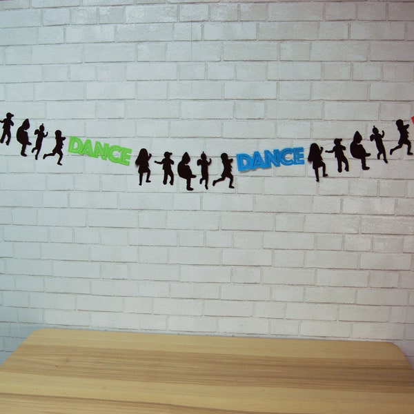 Dance Party Garland, Neon Dance Party Garland, Dance Birthday Decoration, Dance Party Wall Decor, Custom Parties by PartyAtYourDoor on Etsy