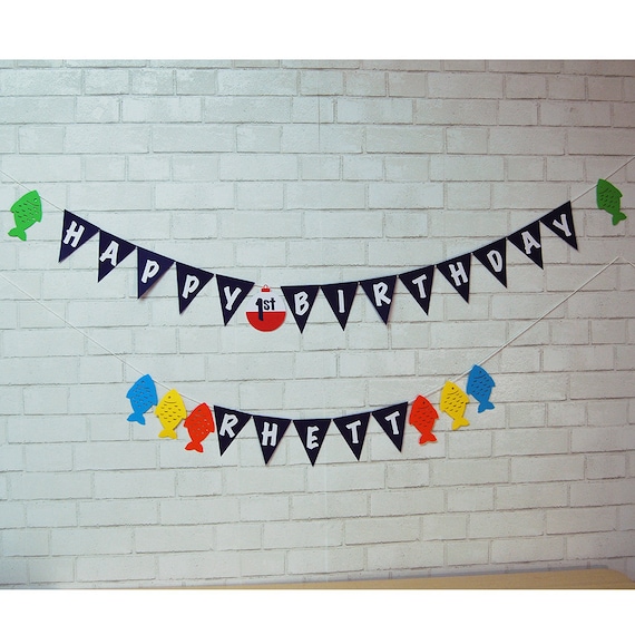 Fish Birthday Banner, Fishing Birthday Banner, Gone Fishing Party,  Ofishally One, the Big One, Custom Parties by Partyatyourdoor on  -   Canada