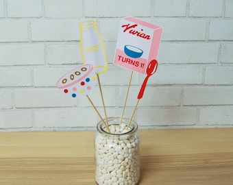 Cereal Centerpiece, Cereal Party, Cereal Birthday, Cereal Party Decor, Cereal Decoration, Custom Parties by PartyAtYourDoor on Etsy