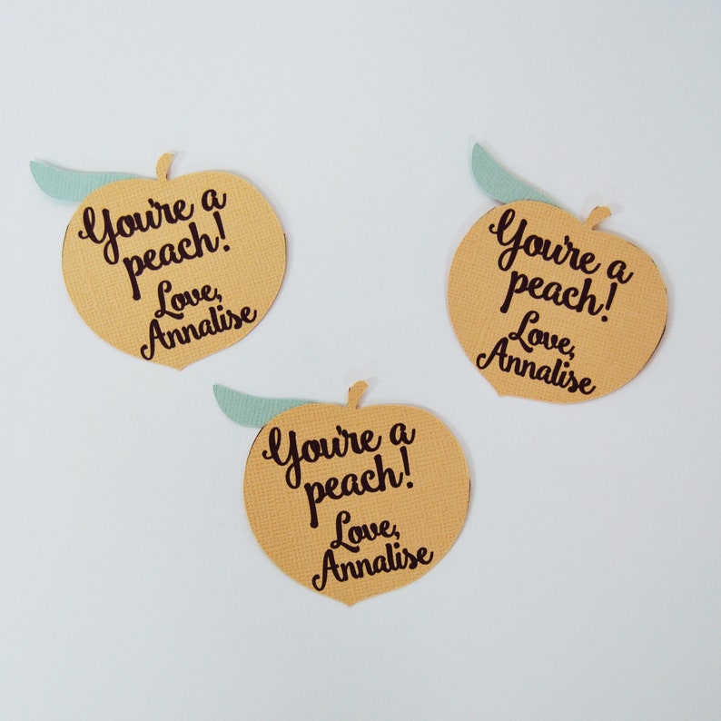 One Sweet Peach Party You/'re A Peach Party Favor Tags Peach Birthday Favor Tags Custom Parties by PartyAtYourDoor on Etsy