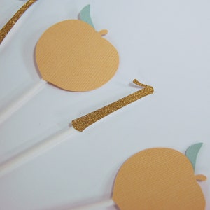 Peach Cupcake Toppers, One Sweet Peach Cupcake Toppers, Peach Birthday Decor, Sweet As A Peach, Custom Parties by PartyAtYourDoor on Etsy