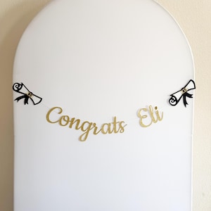 Congrats Graduation Banner, Diploma Banner, Grad Party Banner, Graduation Party, Class of 2026, Custom Parties by PartyAtYourDoor on Etsy