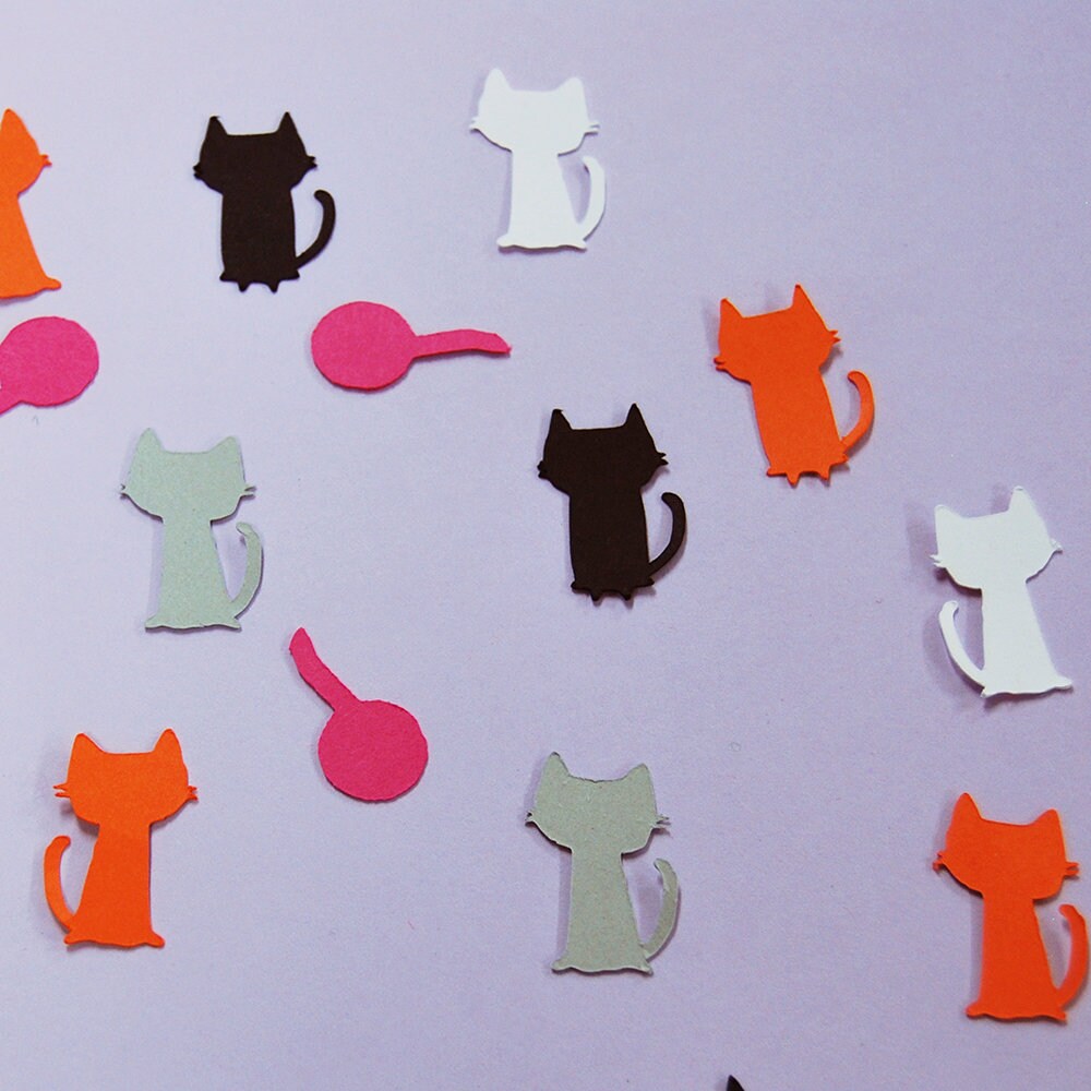 Cat Confetti Cat Party Decor Cat Party Table Decor Kitten Etsy