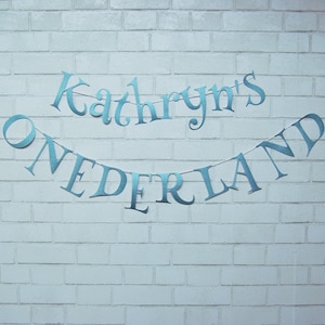 ONEderland Banner, ONEderland Birthday Banner, ONEderland Birthday Party Decor, ONEderland, Custom Parties by PartyAtYourDoor on Etsy