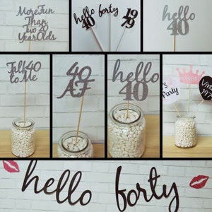 Talk 40 to Me Centerpiece, Talk 40 to Me, 40th Birthday Decor, 40th ...