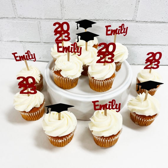 Graduation Cupcake Toppers Graduation Decorations Graduation - Etsy
