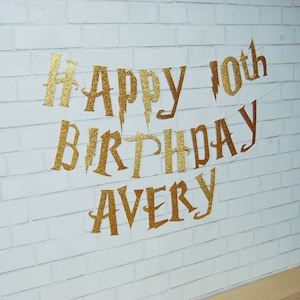 Wizard Birthday Banner, Wizard Birthday Party Banner, Wizard Birthday Decor, Wizard Party, Custom Parties by PartyAtYourDoor on Etsy