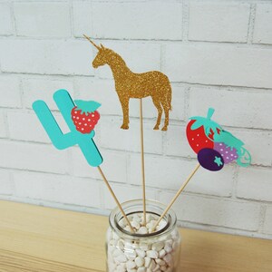 Berry Magical Unicorn Centerpiece, Berry Magical Unicorn Party Decor, Berry Magical, Unicorns, Custom Parties by PartyAtYourDoor on Etsy image 5