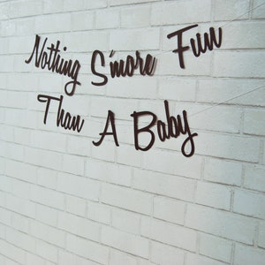 Nothing S'more Fun Than A Baby Banner, S'more Baby Shower Banner, Camp Themed Baby Shower, Custom Parties by PartyAtYourDoor on Etsy image 6