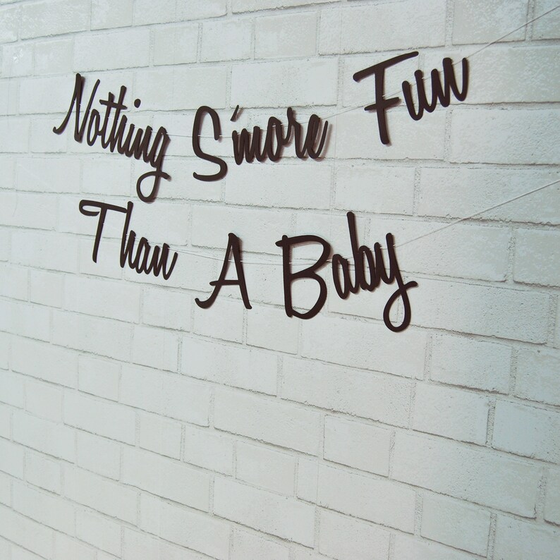Nothing S'more Fun Than A Baby Banner, S'more Baby Shower Banner, Camp Themed Baby Shower, Custom Parties by PartyAtYourDoor on Etsy image 6