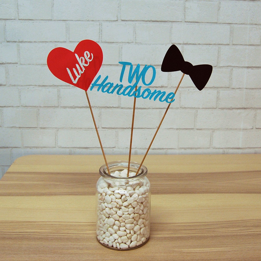 Two Handsome Centerpiece Bow Tie Centerpiece Two Handsome Etsy
