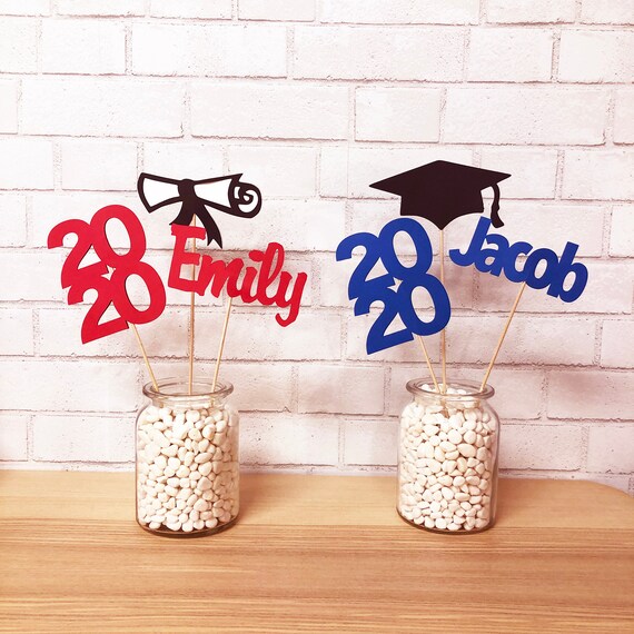 Graduation Centerpiece Class Of 2020 Graduation Party Decoration Graduation Party Grad Party Table Decor Von Partyatyourdoor Auf Etsy