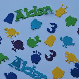 Monster Confetti, Monster Birthday Confetti, Monster Party, Monster Birthday, Monster Party Decor, Custom Parties by PartyAtYourDoor on Etsy