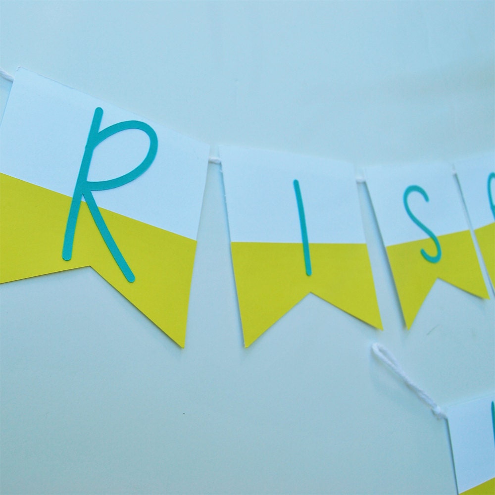 Rise and Shine Birthday Banner Pajama Party Birthday Banner - Etsy