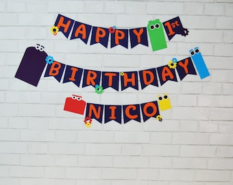 Robot Birthday Banner, Robot Party Decor, Robot Birthday Decor, Robot Birthday, Custom Parties by PartyAtYourDoor on Etsy