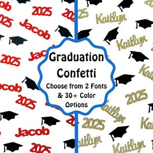 Graduierung Konfetti, Graduierung Party Dekor, Graduierung Dekorationen, Klasse von 2025, Benutzerdefinierte Partys von PartyAtYourDoor auf Etsy