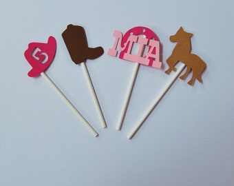 Cowgirl Cupcake Toppers, Rodeo Cupcake Toppers, Cowgirl Birthday Decor, Cowgirl Party Decor, Custom Parties by PartyAtYourDoor on Etsy