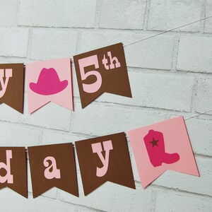 Cowgirl Birthday Banner, Cowgirl Party Decor, Rodeo Birthday Banner ...