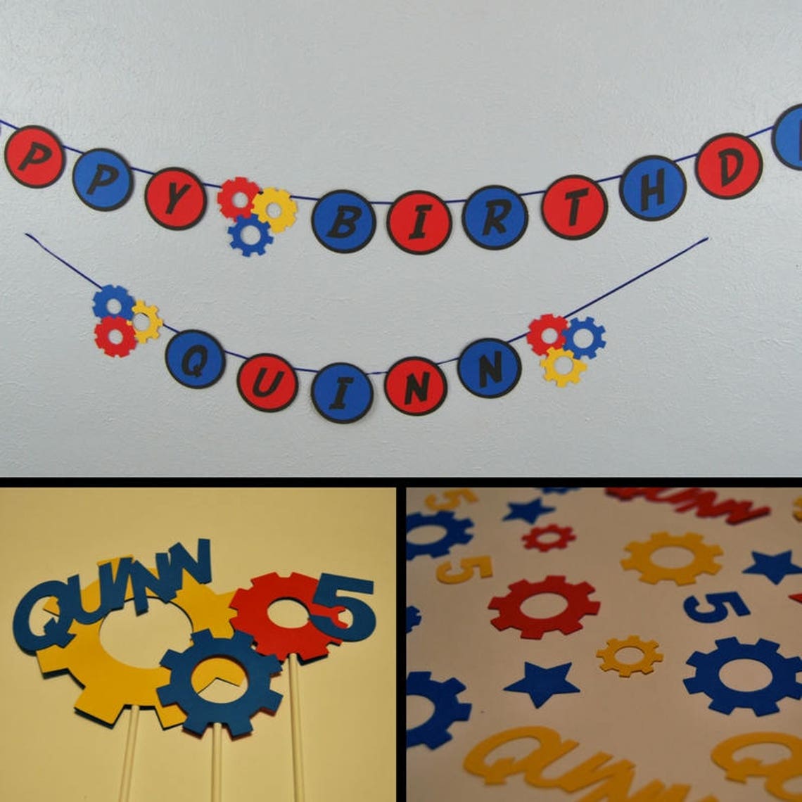 Gear Centerpiece Robot Party Centerpiece Robot Birthday Etsy