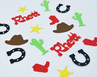 Cowboy Confetti, Rodeo Confetti, Western Confetti, Cowboy Birthday Decor, Rodeo Birthday Decor, Custom Parties by PartyAtYourDoor on Etsy