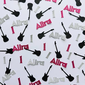 Rock and Roll Confetti, Guitar Confetti, Rock Birthday Confetti, Guitars, Music Party Decor, Custom Confetti, Glitter, Table Scatter
