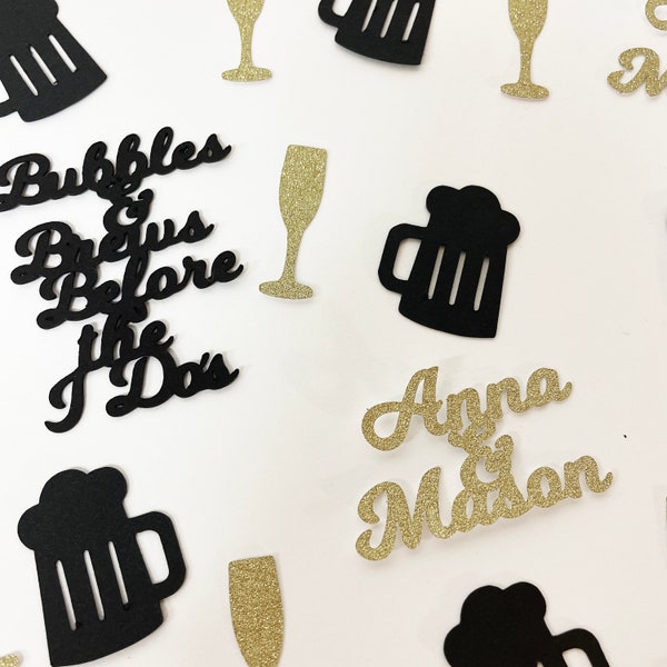 Bubble and Brews Before the I Do's Confetti, Bubbles and Brews Before the I Do's Engagement Party, Custom Parties by PartyAtYourDoor on Etsy