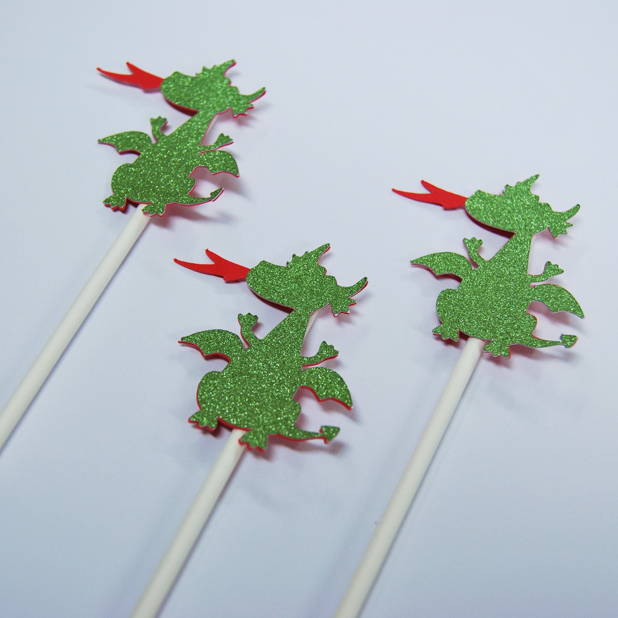 Dragon Cupcake Toppers Dragon Birthday Decor Dragon Party Etsy