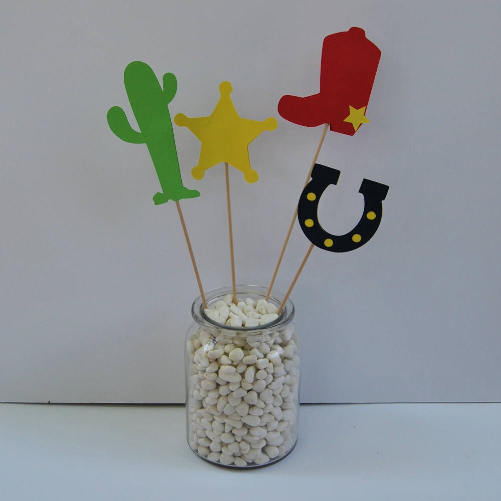 Cowboy Centerpiece Western Party Centerpiece Rodeo Party Centerpiece Cowboy Boot Centerpiece Custom Parties by