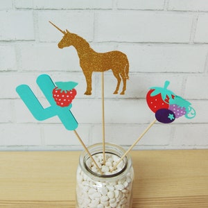 Berry Magical Unicorn Centerpiece, Berry Magical Unicorn Party Decor, Berry Magical, Unicorns, Custom Parties by PartyAtYourDoor on Etsy image 6