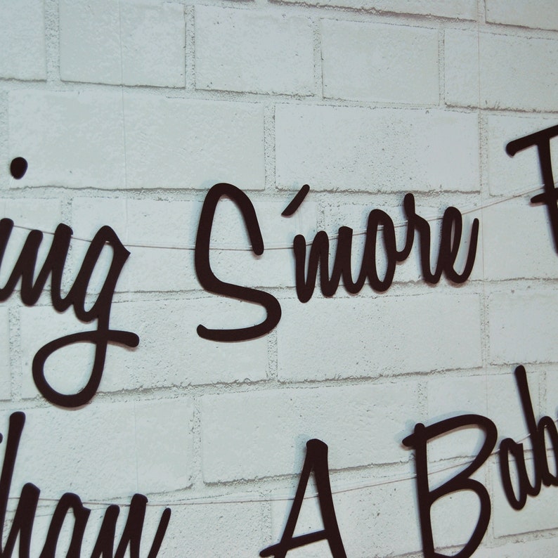 Nothing S'more Fun Than A Baby Banner, S'more Baby Shower Banner, Camp Themed Baby Shower, Custom Parties by PartyAtYourDoor on Etsy image 3