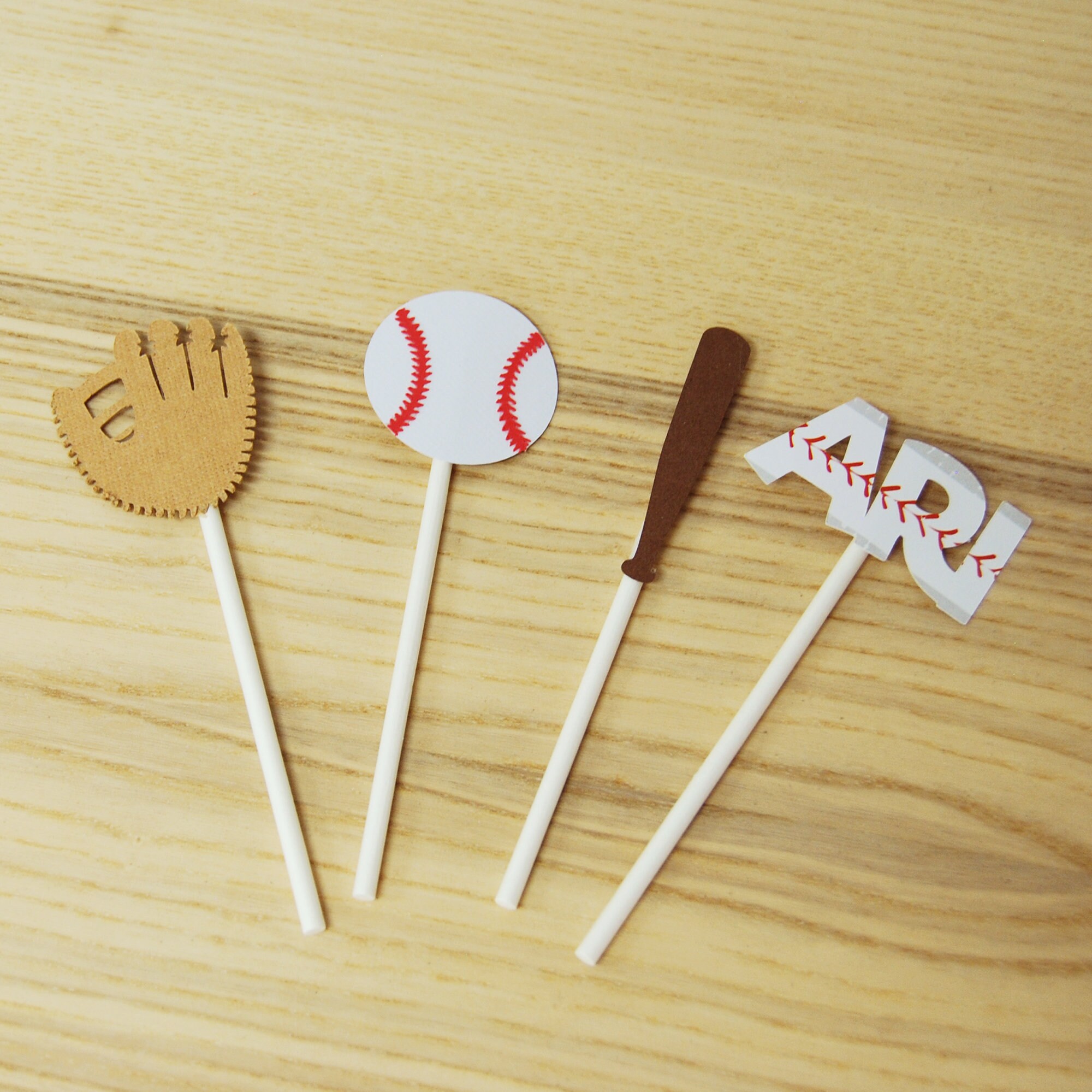 Baseball Cupcake Toppers Baseball Birthday Decoration Etsy