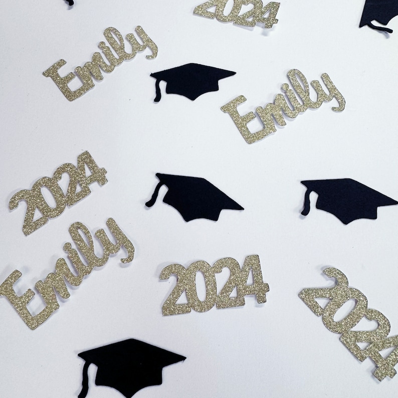 Graduation Confetti, Graduation Party Decor, Graduation Decorations, Class of 2024, Custom Parties by PartyAtYourDoor on Etsy image 2