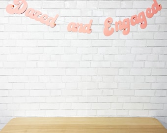 Dazed and Engaged Banner, 70&#39;s Engagement Banner, Hippie Engagement Party, Custom Parties by PartyAtYourDoor on Etsy