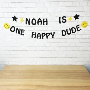 One Happy Dude Birthday Banner, One Happy Dude Birthday, One Happy Dude Party Decor, Custom Parties by PartyAtYourDoor on Etsy