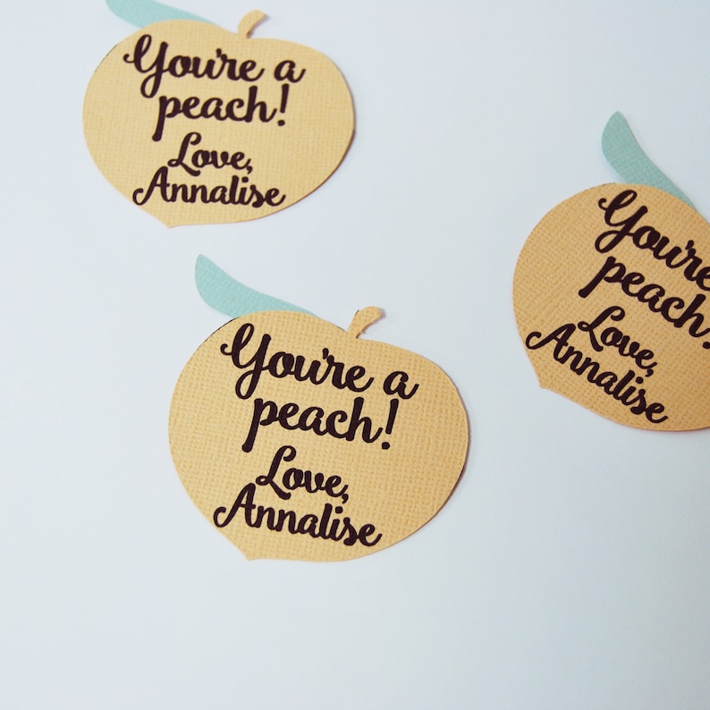 One Sweet Peach Party You/'re A Peach Party Favor Tags Peach Birthday Favor Tags Custom Parties by PartyAtYourDoor on Etsy