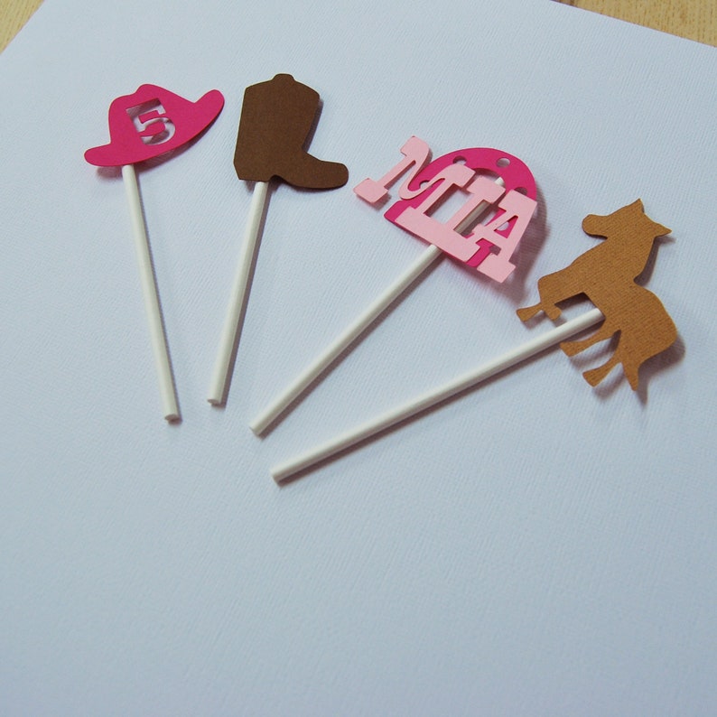Cowgirl Cupcake Toppers Rodeo Cupcake Toppers Cowgirl Etsy