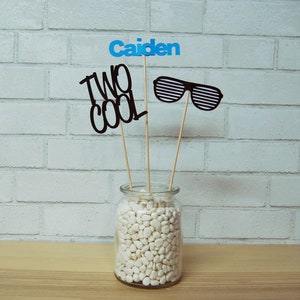 Two Cool Centerpiece, Second Birthday Centerpiece, Sunglasses Centerpiece, Two Cool Party, Custom Parties by PartyAtYourDoor on Etsy