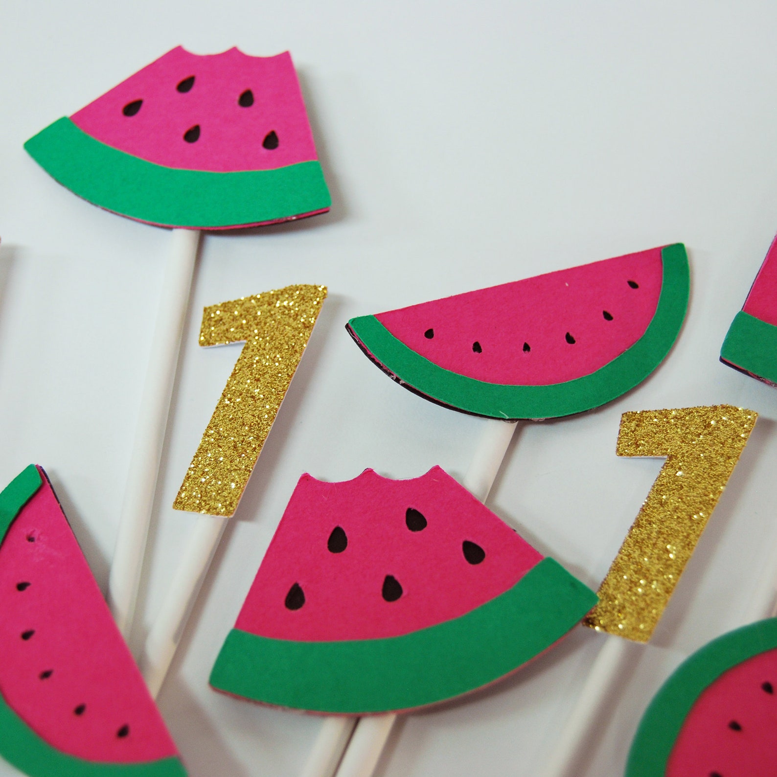 Topper Meilon One in A Melon Cupcake Toppers, Melon Cupcake Toppers, Melon Birthday ...