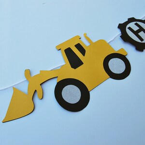 Construction Truck Birthday Banner, Dump Truck Birthday Banner, Buldozer Banner, Truck Party, Custom Parties by PartyAtYourDoor on Etsy image 3