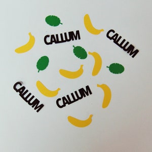 Banana Confetti, Go Bananas Party, Banana Party Decoration, Banana Birthday, Monkey Birthday, Custom Parties by PartyAtYourDoor on Etsy