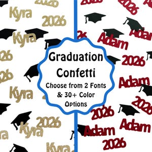 Graduation Confetti, Graduation Party Decor, Graduation Decorations, Class of 2026, Custom Parties by PartyAtYourDoor on Etsy