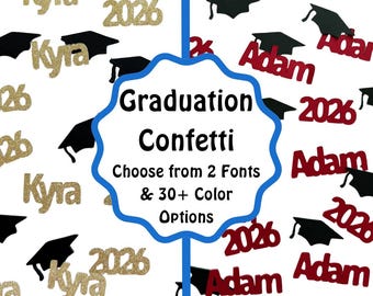 Graduation Confetti, Graduation Party Decor, Graduation Decorations, Class of 2026, Custom Parties by PartyAtYourDoor on Etsy