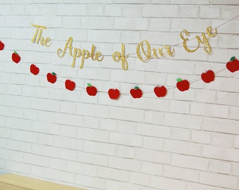 The Apple of Our Eye Banner, Apple of Our Eye Party, Apple of Our Eye Birthday Decor, Apple, Custom Parties by PartyAtYourDoor op Etsy