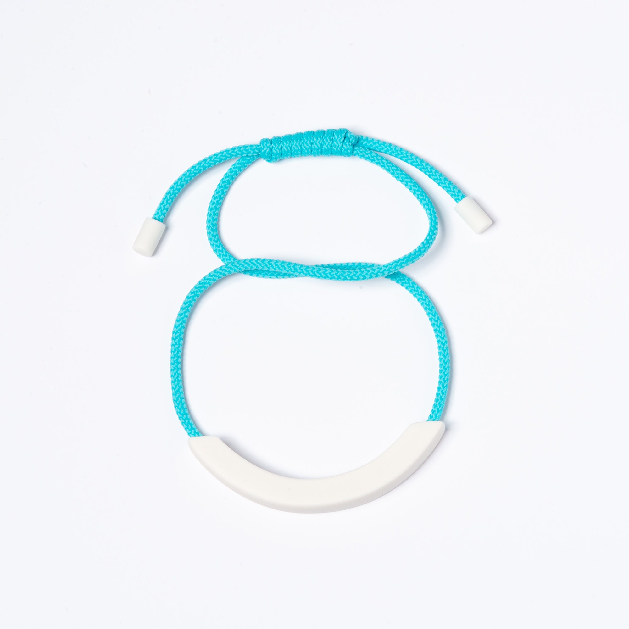 Turquoise Ceramic Adjustable Knot Necklace Etsy UK