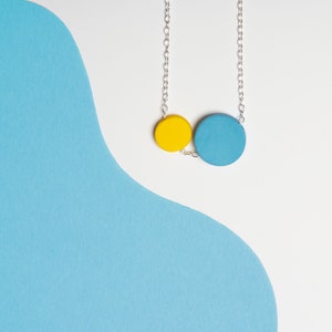 Dottie Necklace in Blue and Yellow by Beth Lamont