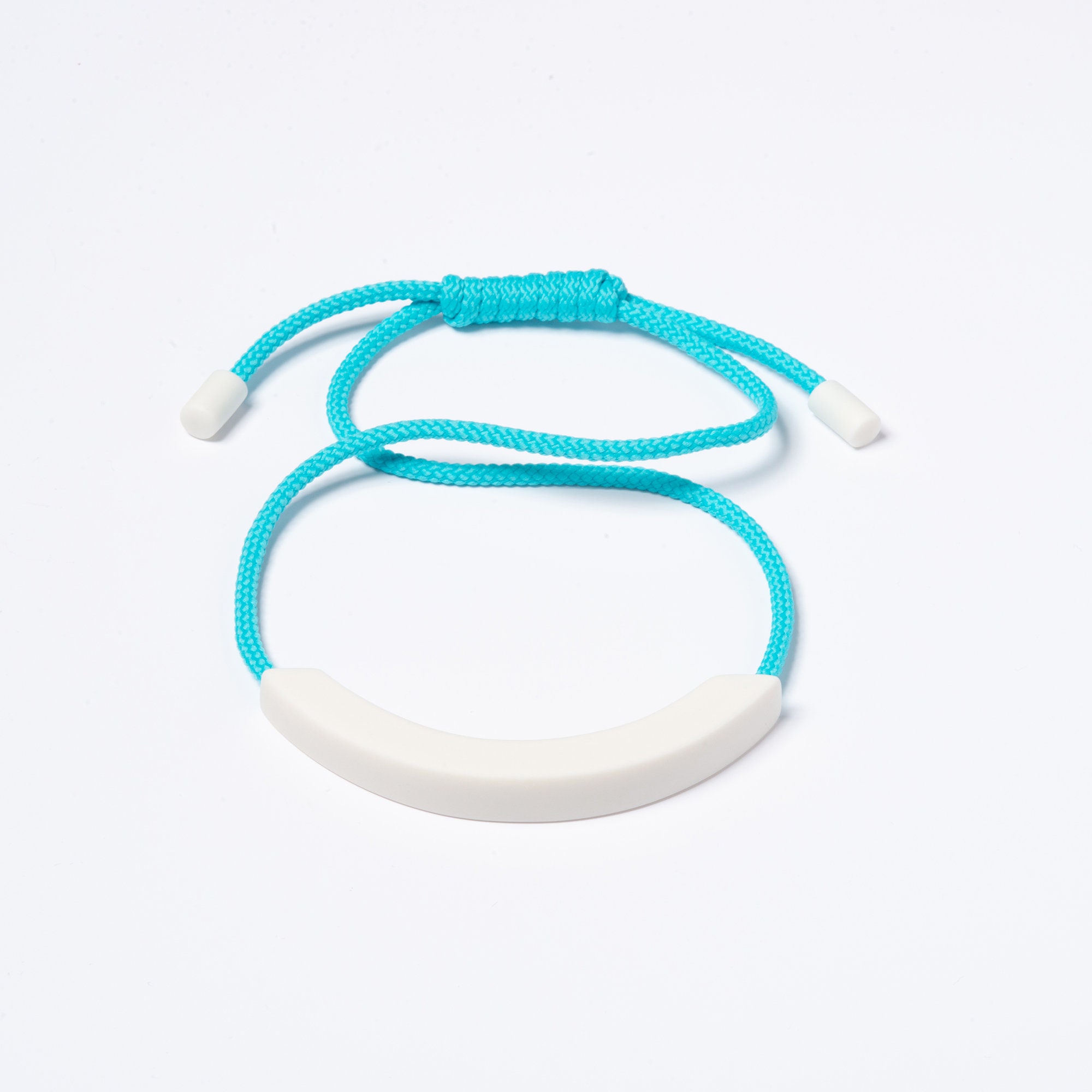 Turquoise Ceramic Adjustable Knot Necklace Etsy UK