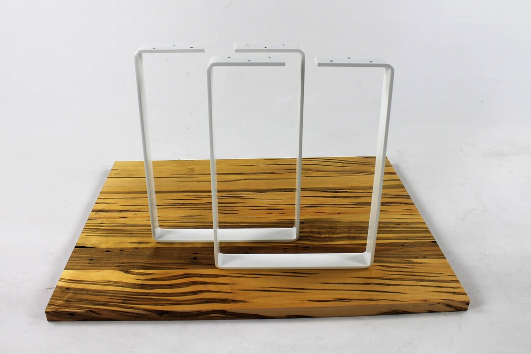 White Bench Legs/semigloss White Powdercoat Finish/set of Etsy