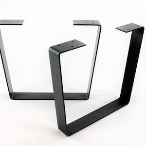Metal Bench Legs/Set of Two/DIY Metal Table Legs for Furniture/Powdercoat Finish/Black Metal Coffee Table Legs.