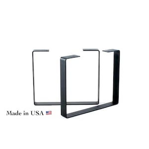 Metal Coffee Table Legs, Black Powdercoat Finish, Set of Two